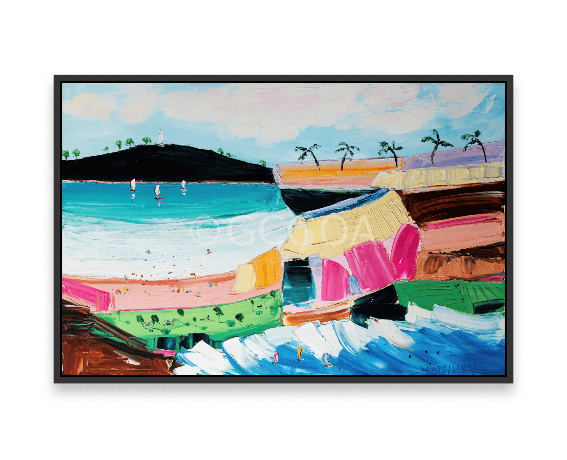 Picnic At Palm Beach - Fine Art Print - Gold Coast Gallery Of ArtAngela Hawkey