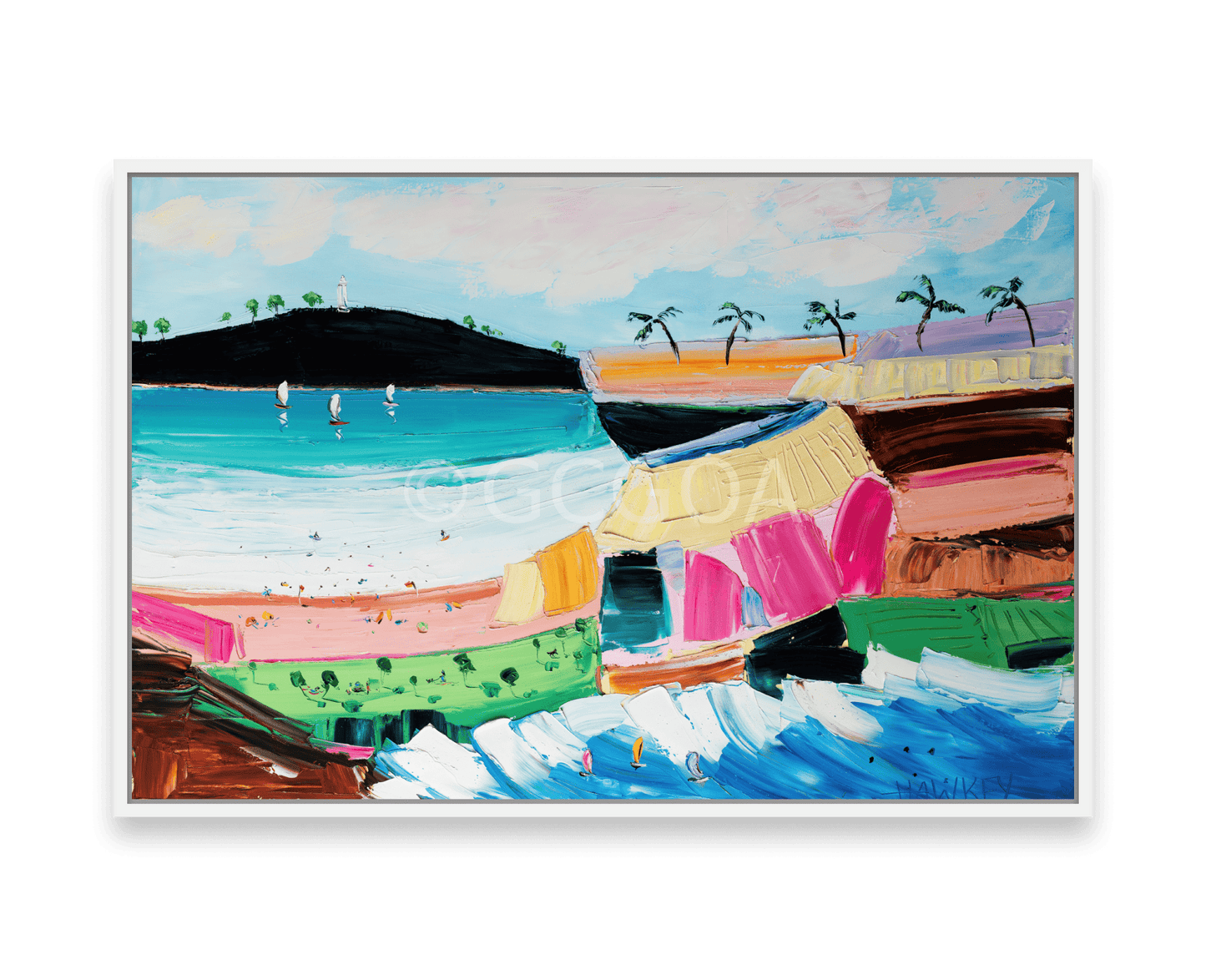 Picnic At Palm Beach - Fine Art Print - Gold Coast Gallery Of ArtAngela Hawkey