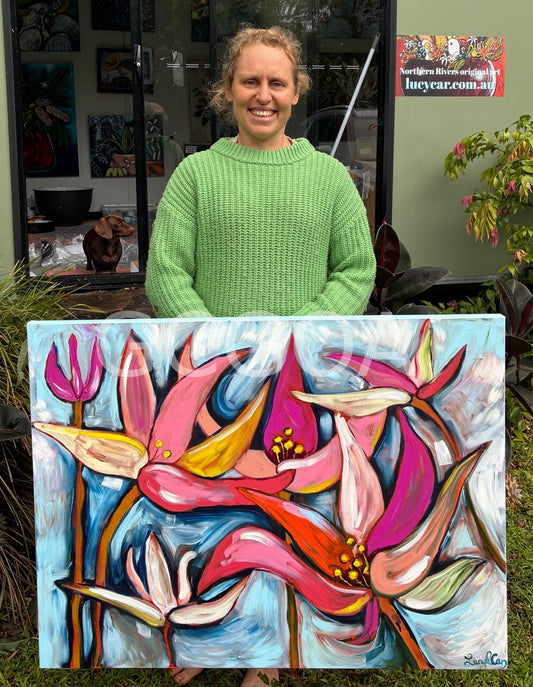Pink Parrot Flowers - Gold Coast Gallery Of ArtLucy Car