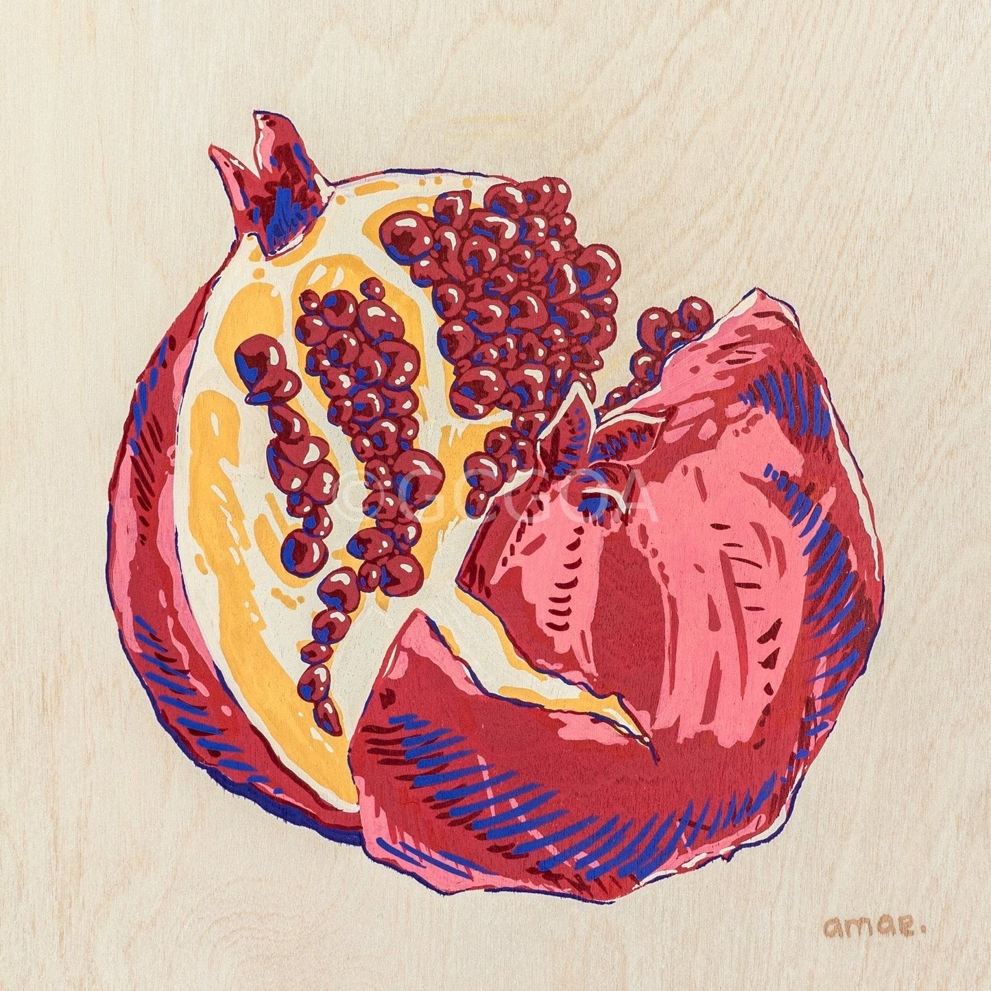 Pomegranate - Original Art - Gold Coast Gallery Of ArtAyla Hawkey