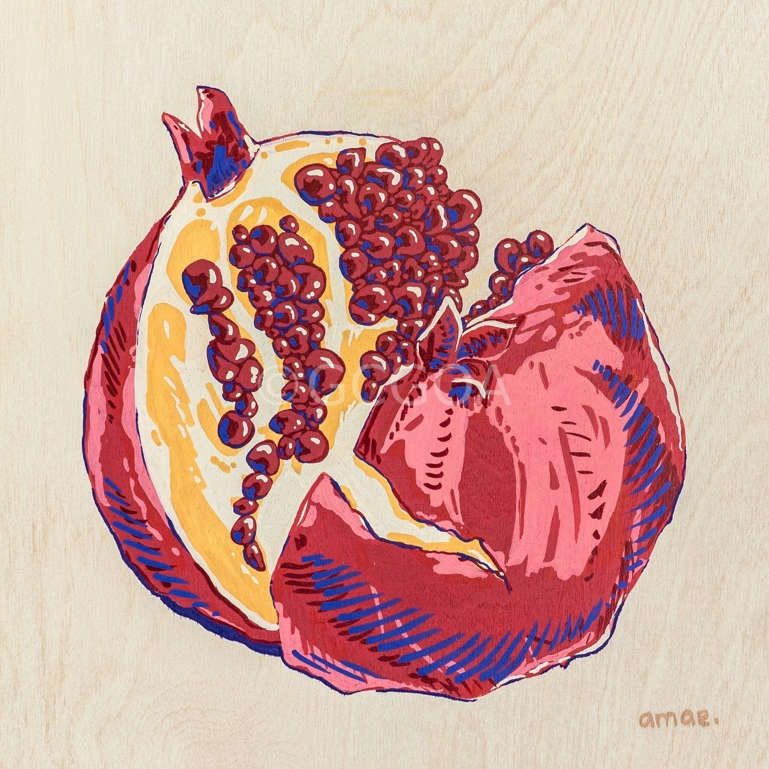 Pomegranate - Original Art - Gold Coast Gallery Of ArtAyla Hawkey