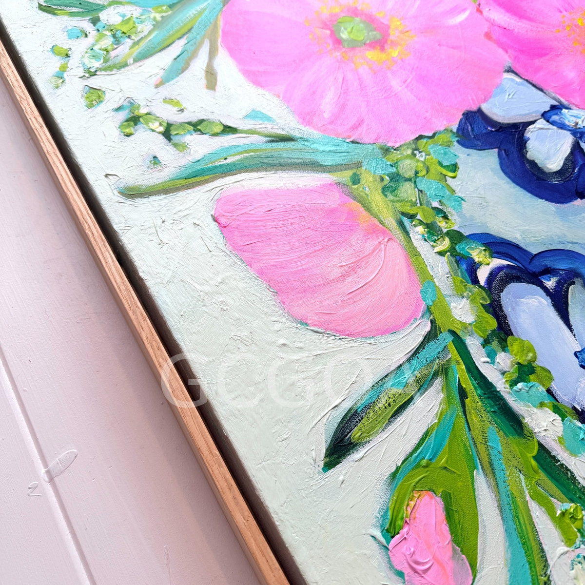 Poppies In Blue Floral Pot - Gold Coast Gallery Of ArtMaggi Mcdonald