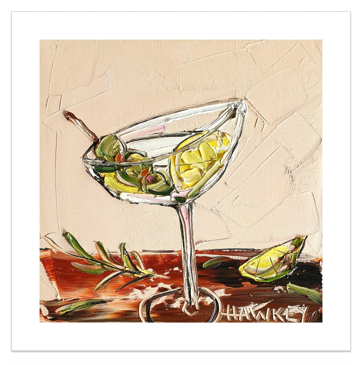 Martini And Lemon - Fine Art Print