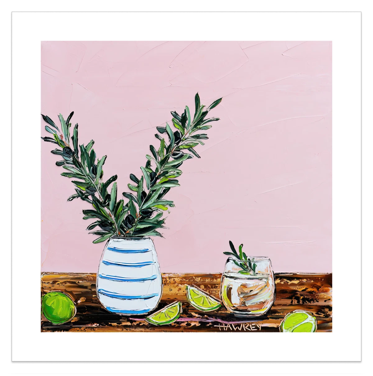 Olive Branch Gin And Limes - Fine Art Print