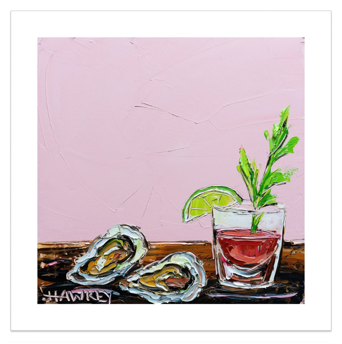 Oysters And Cocktail - Fine Art Print