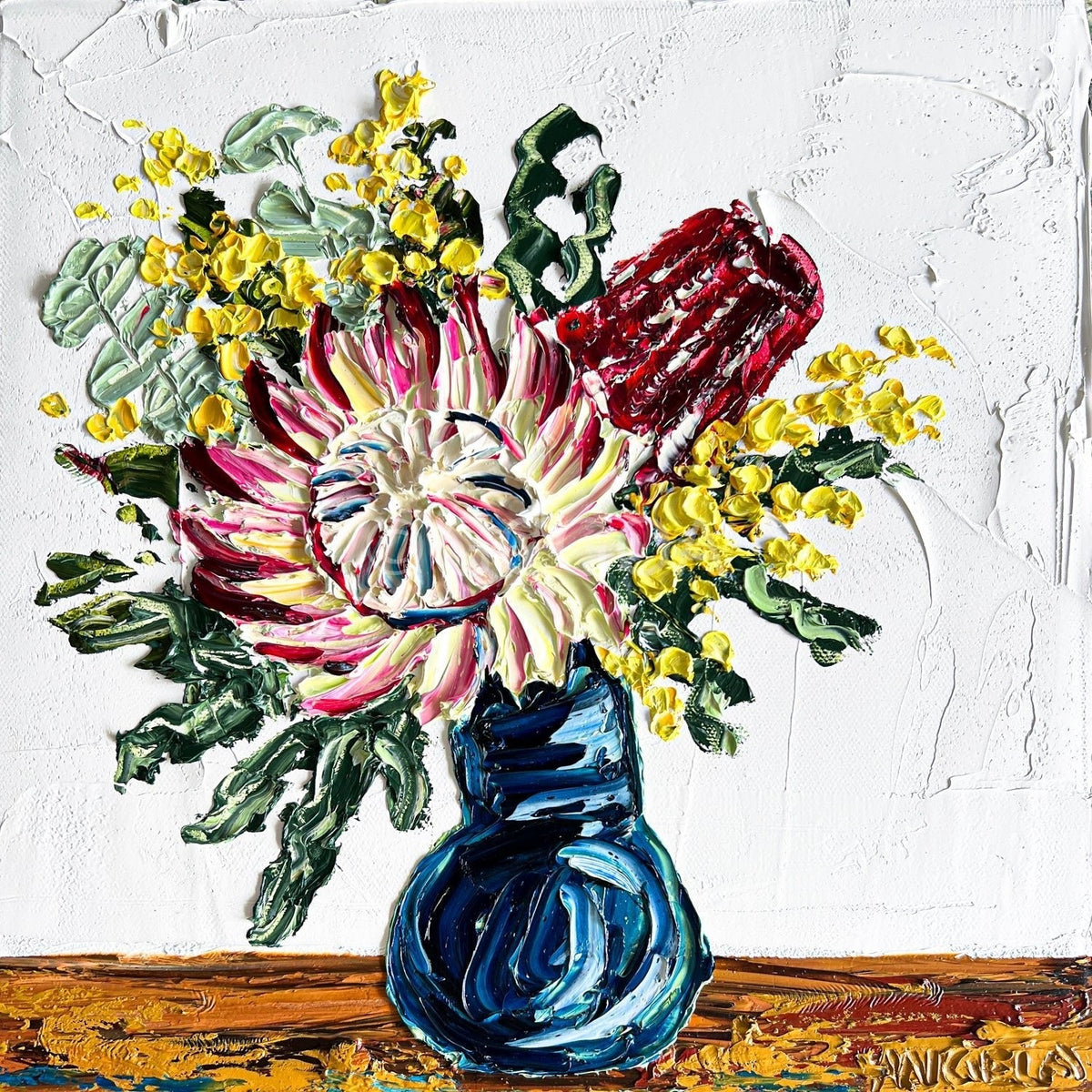 Protea and wattle - Gold Coast Gallery Of ArtAngela Hawkey