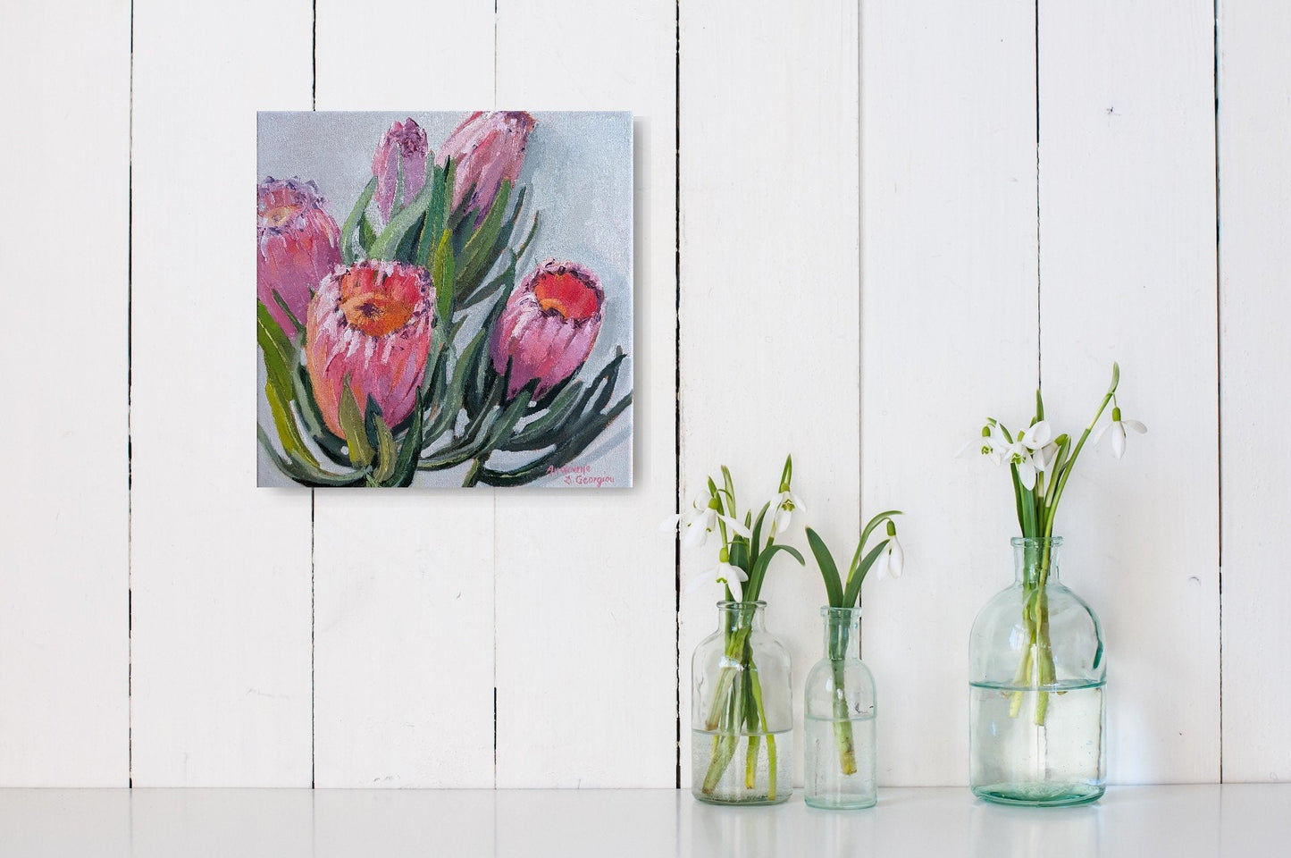 Proteas in Pink - Gold Coast Gallery Of ArtAndriane Georgiou