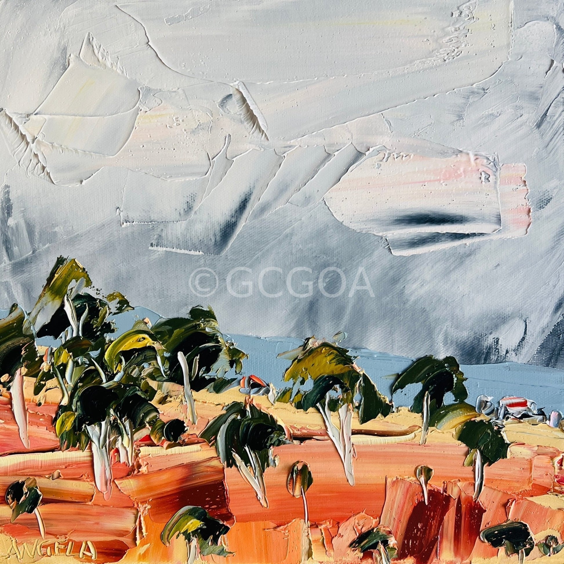 Rain Over Land - Original Art - Gold Coast Gallery Of ArtAngela Hawkey
