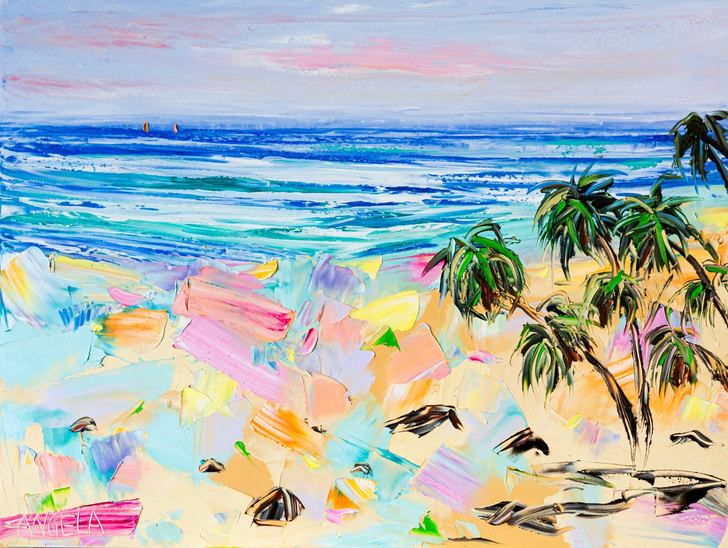 Rainbow Ice creams - Original Art - Gold Coast Gallery Of ArtAngela Hawkey