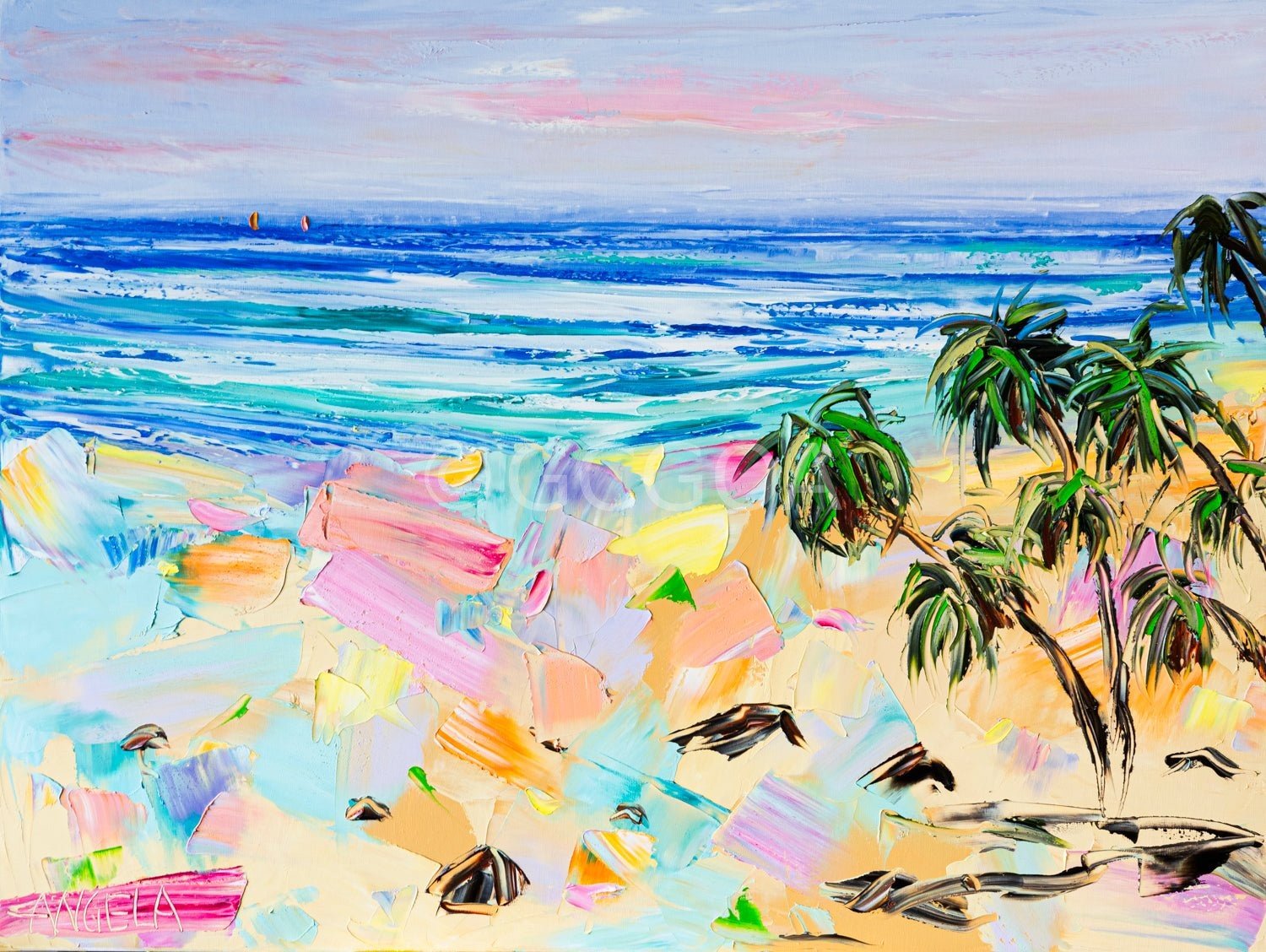 Rainbow Ice creams - Original Art - Gold Coast Gallery Of ArtAngela Hawkey