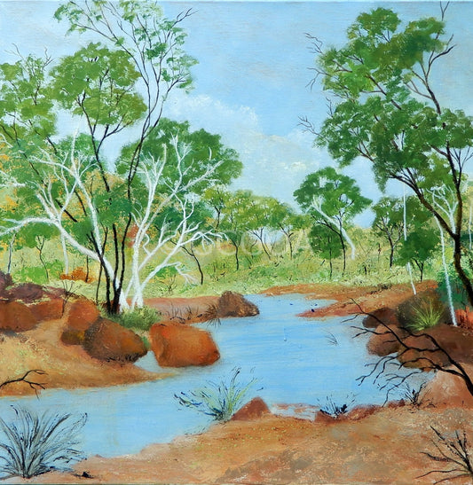 Red Centre Creek - Original Art - Gold Coast Gallery Of ArtDoodie Herman