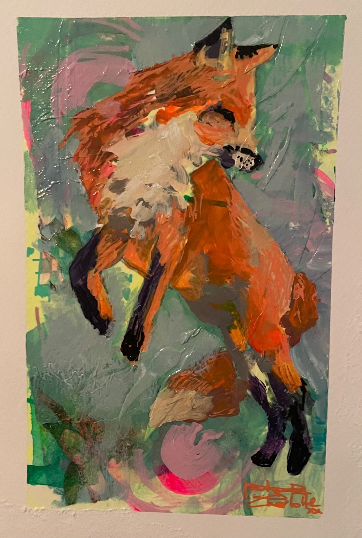 Red Fox Leaping - Artist Study - Gold Coast Gallery Of ArtNatasha Charlotte