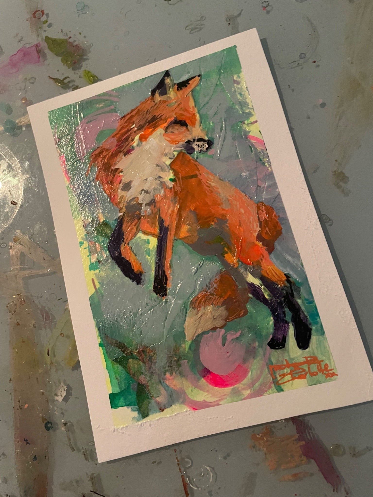 Red Fox Leaping - Artist Study - Gold Coast Gallery Of ArtNatasha Charlotte