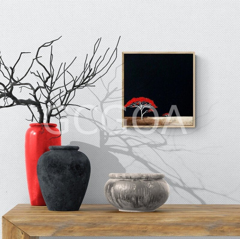 Red Trees Beyond The Quiet - Gold Coast Gallery Of ArtLucinda Leveille