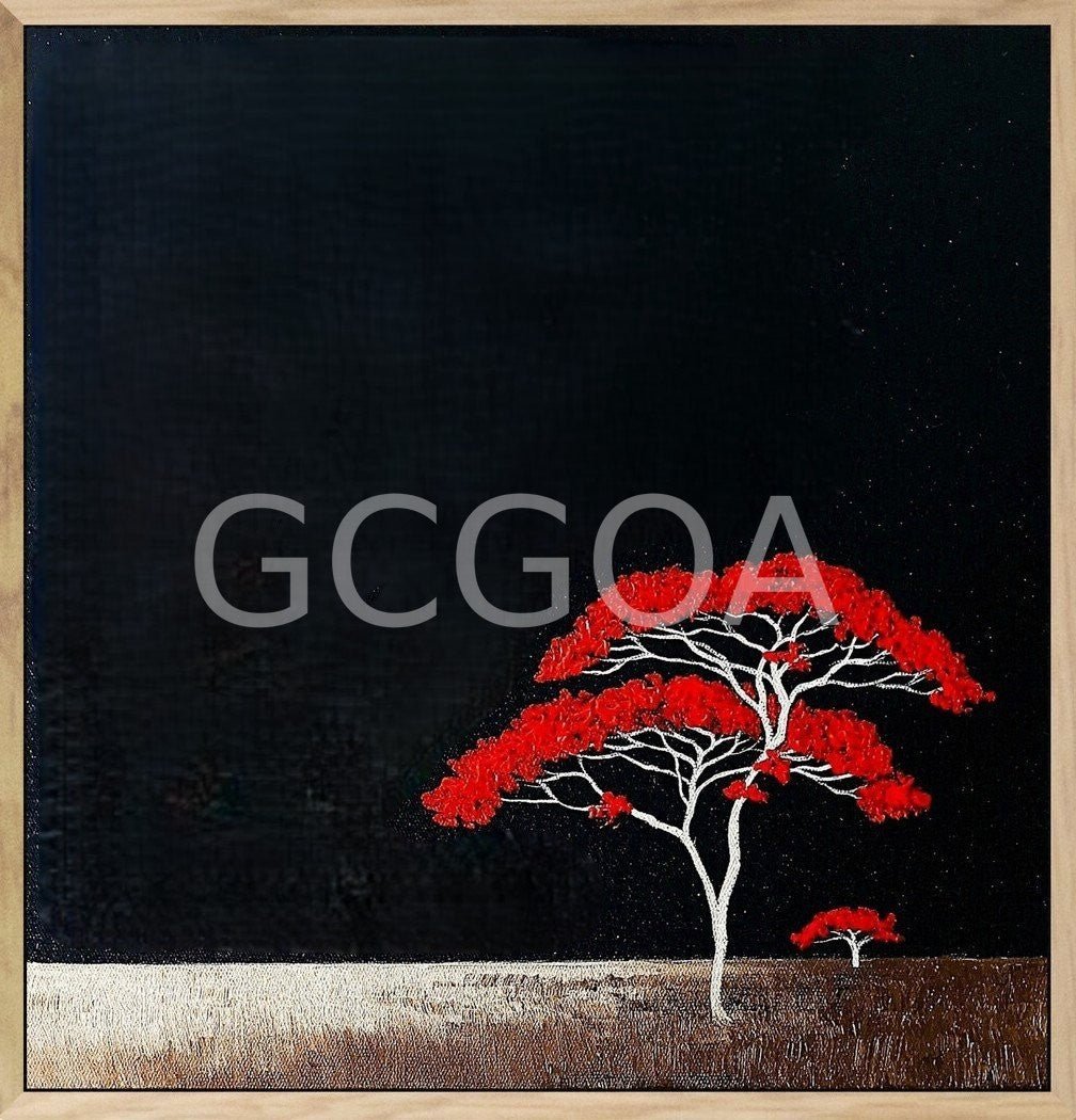 Red Trees Under Dark Sky - Gold Coast Gallery Of ArtLucinda Leveille