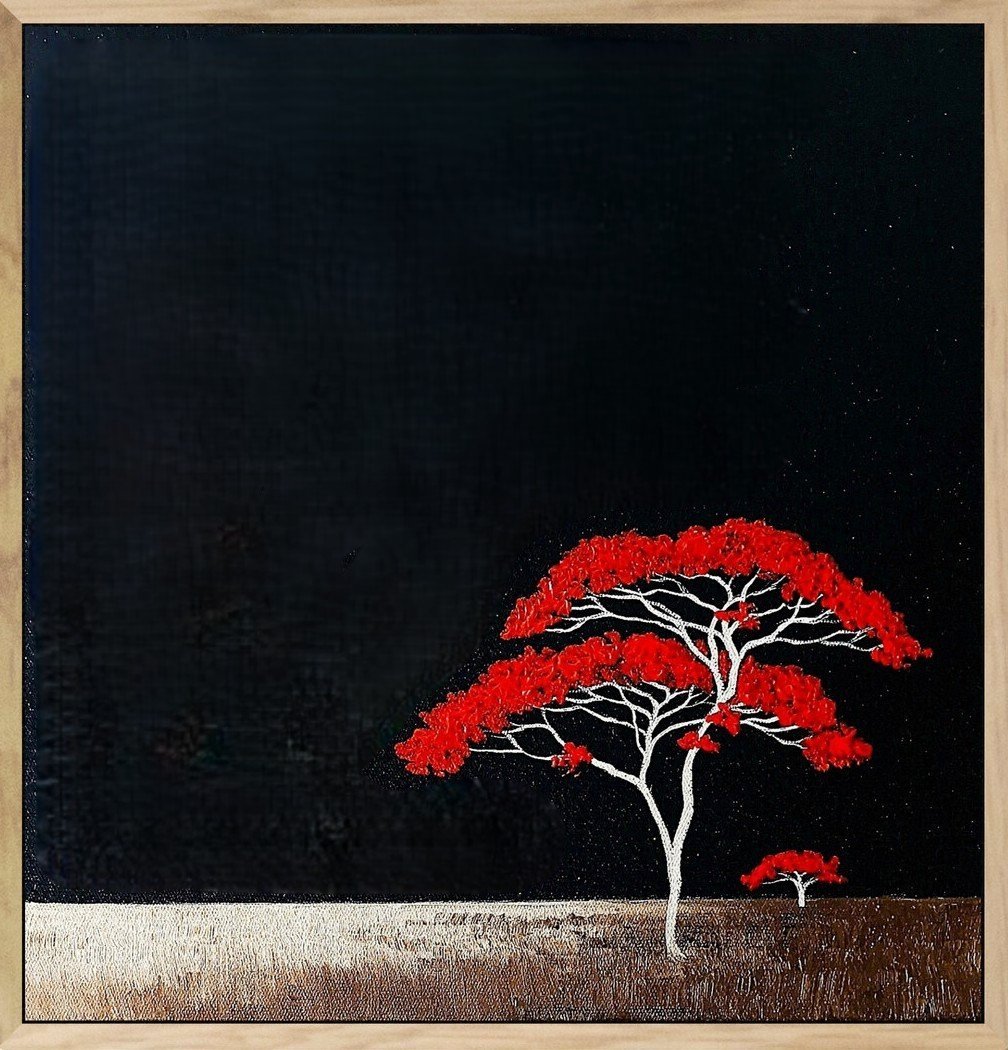 Red Trees Under Dark Sky - Gold Coast Gallery Of ArtLucinda Leveille