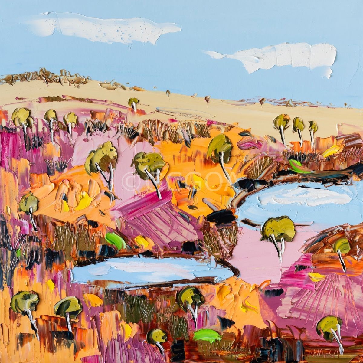 Reflected Sky - Original Art - Gold Coast Gallery Of ArtAngela Hawkey