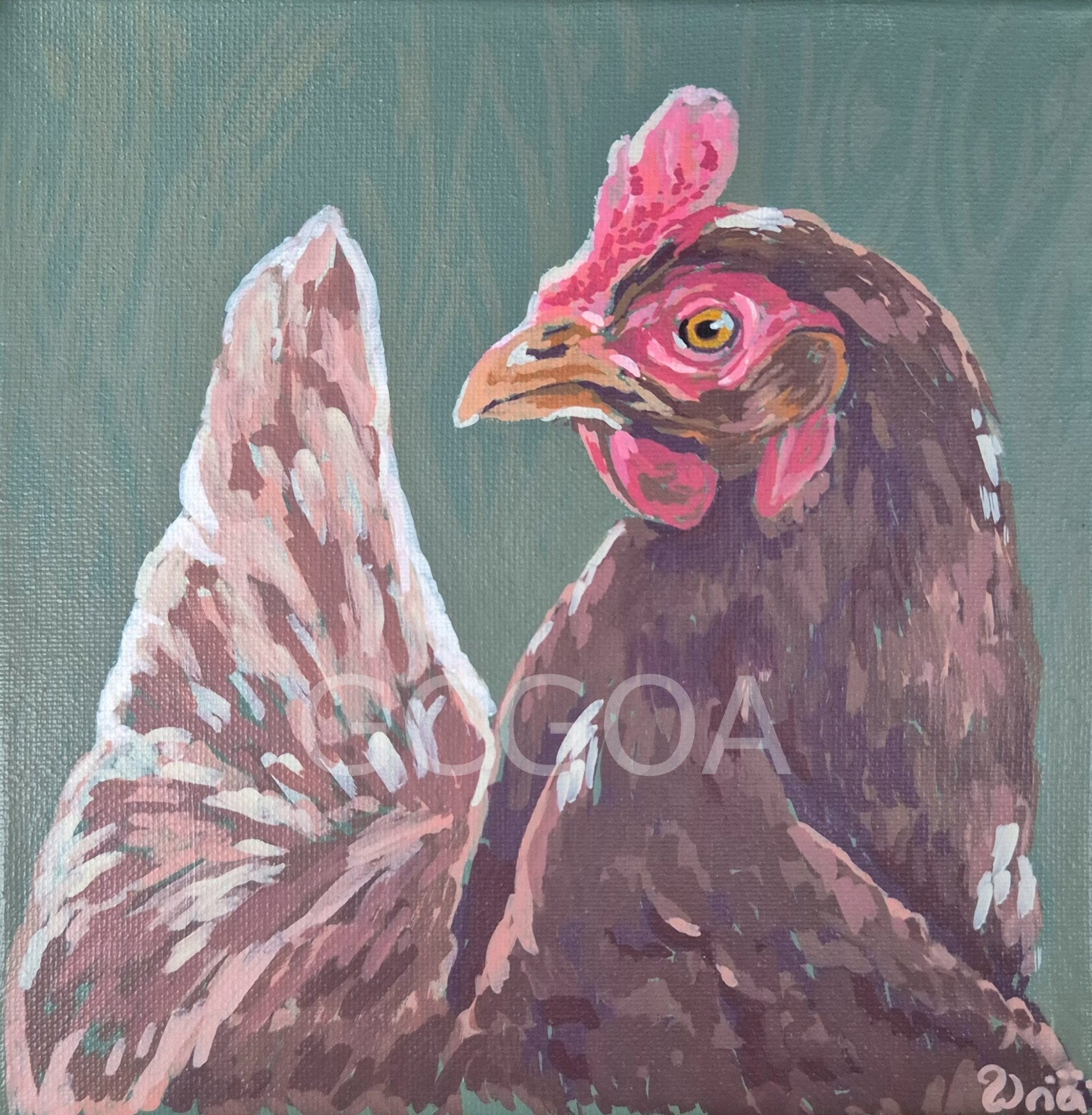 Resting Hen Face - Gold Coast Gallery Of ArtRenae Hall