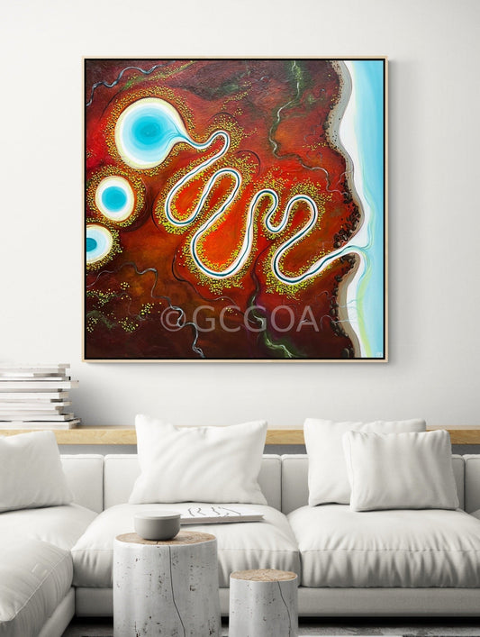 Rivers of Rust And Blue - Gold Coast Gallery Of ArtTania Chanter