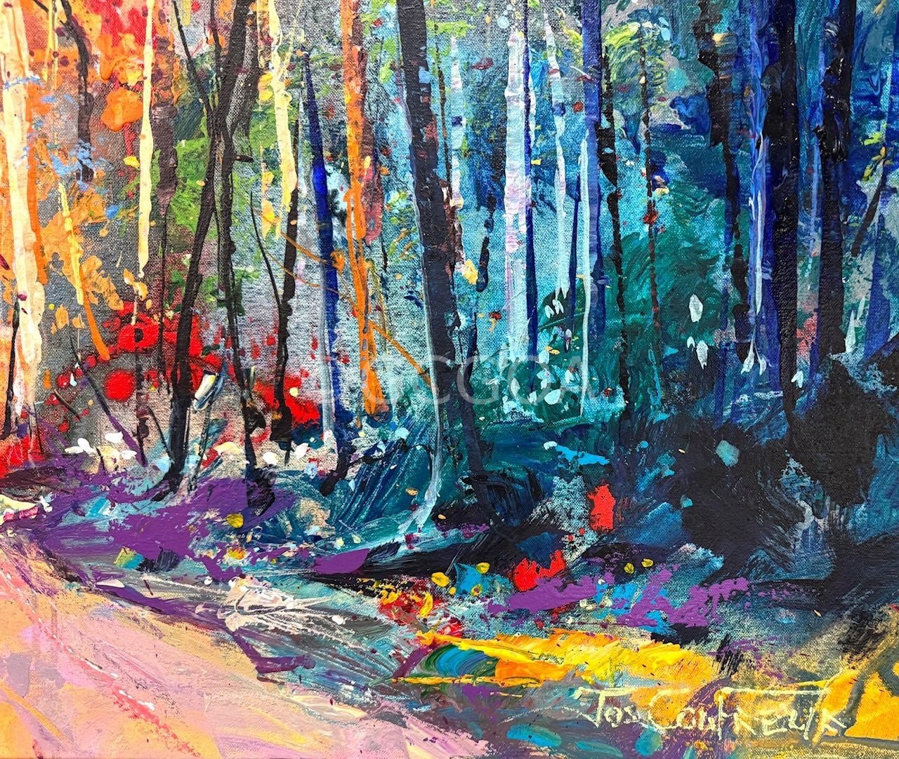 Road through the Forest 12 - Original Art - Gold Coast Gallery Of ArtJos Coufreur