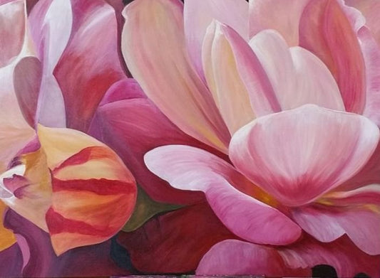 Rose burst - Original Art - Gold Coast Gallery Of ArtYvonne Wells