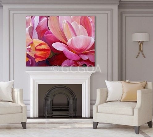Rose burst- Original Art - Gold Coast Gallery Of ArtYvonne Wells