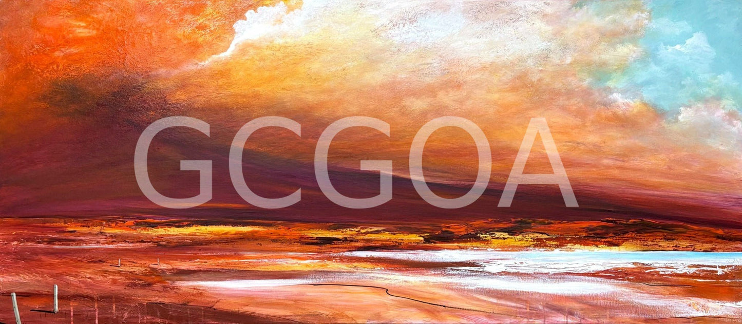 Salt Lake Sunset - Gold Coast Gallery Of ArtTania Chanter