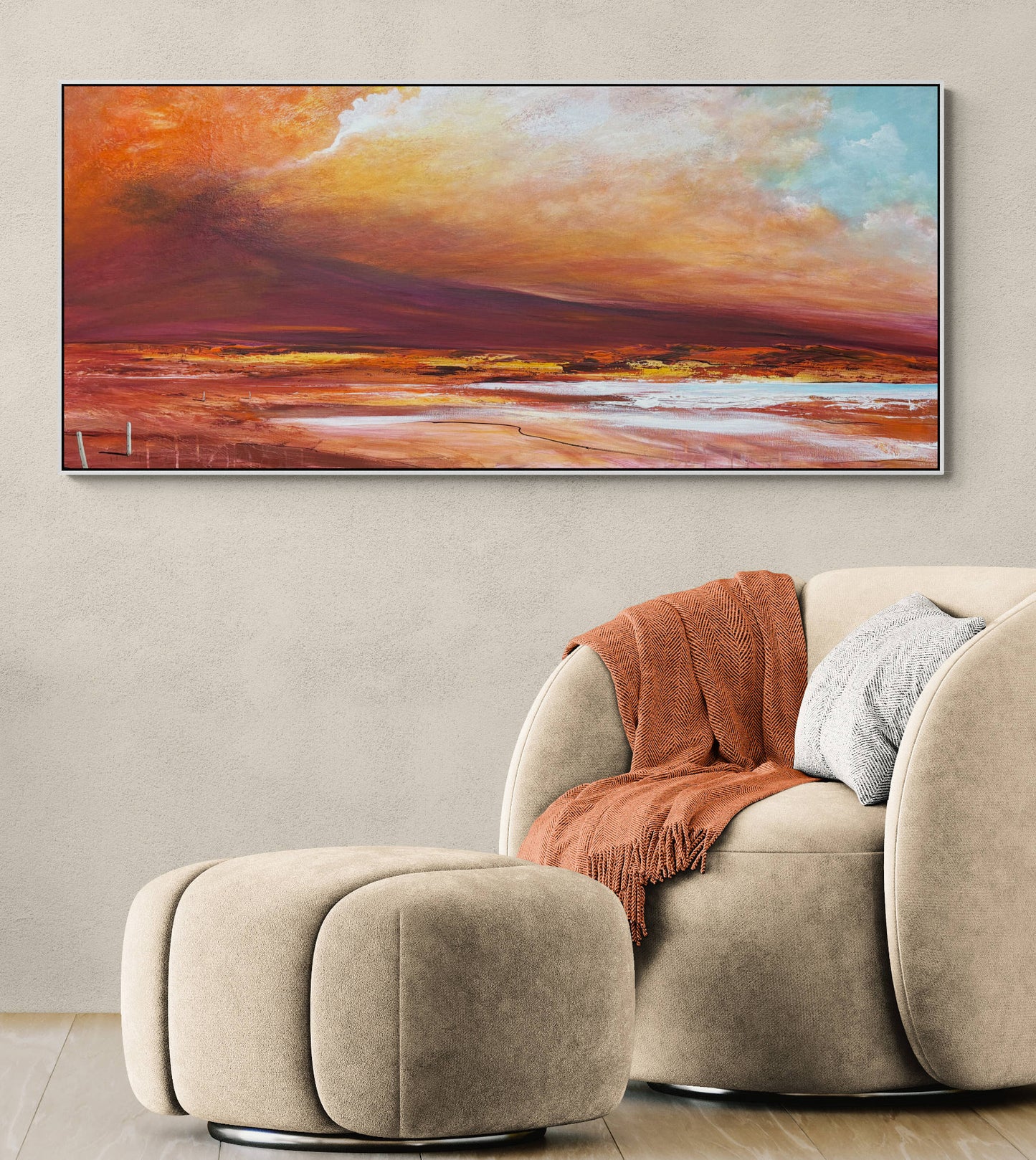 Salt Lake Sunset - Gold Coast Gallery Of ArtTania Chanter