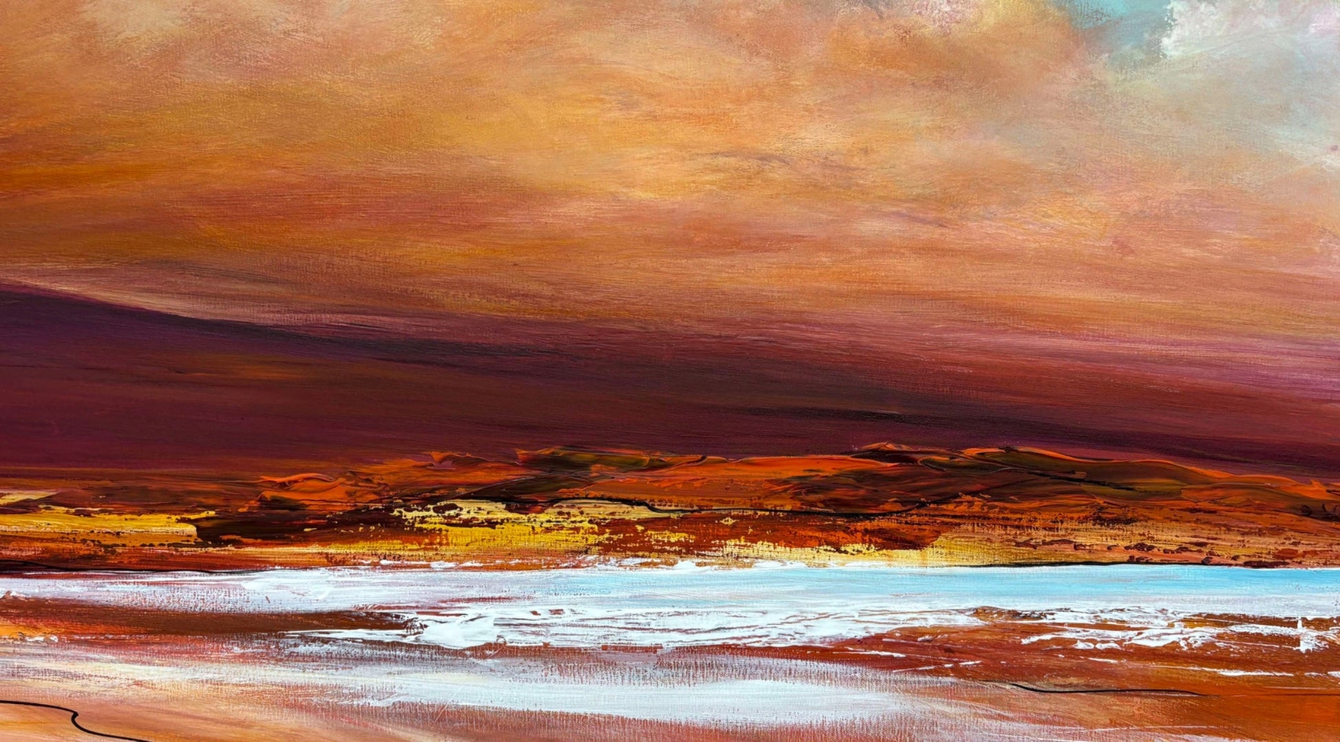Salt Lake Sunset - Gold Coast Gallery Of ArtTania Chanter