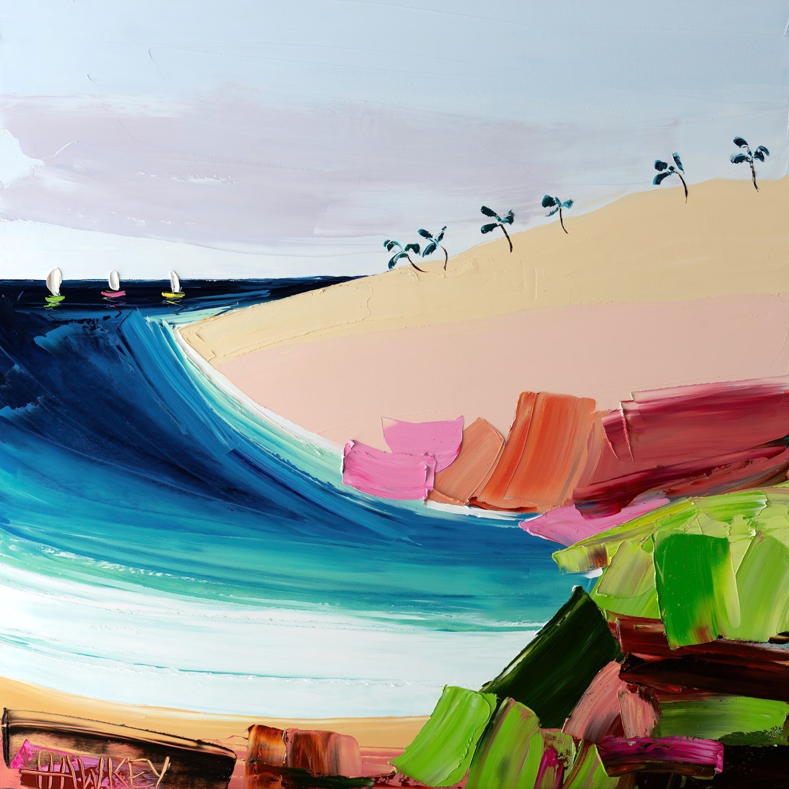 Sandy Point 2 - Fine Art Print - Gold Coast Gallery Of ArtAngela Hawkey