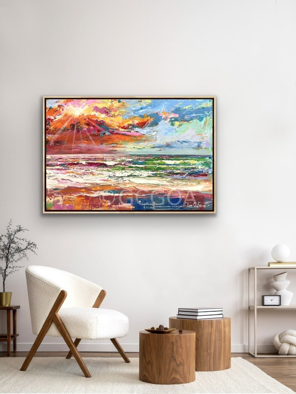 Seascape with Sunset - Original Art - Gold Coast Gallery Of ArtJos Coufreur
