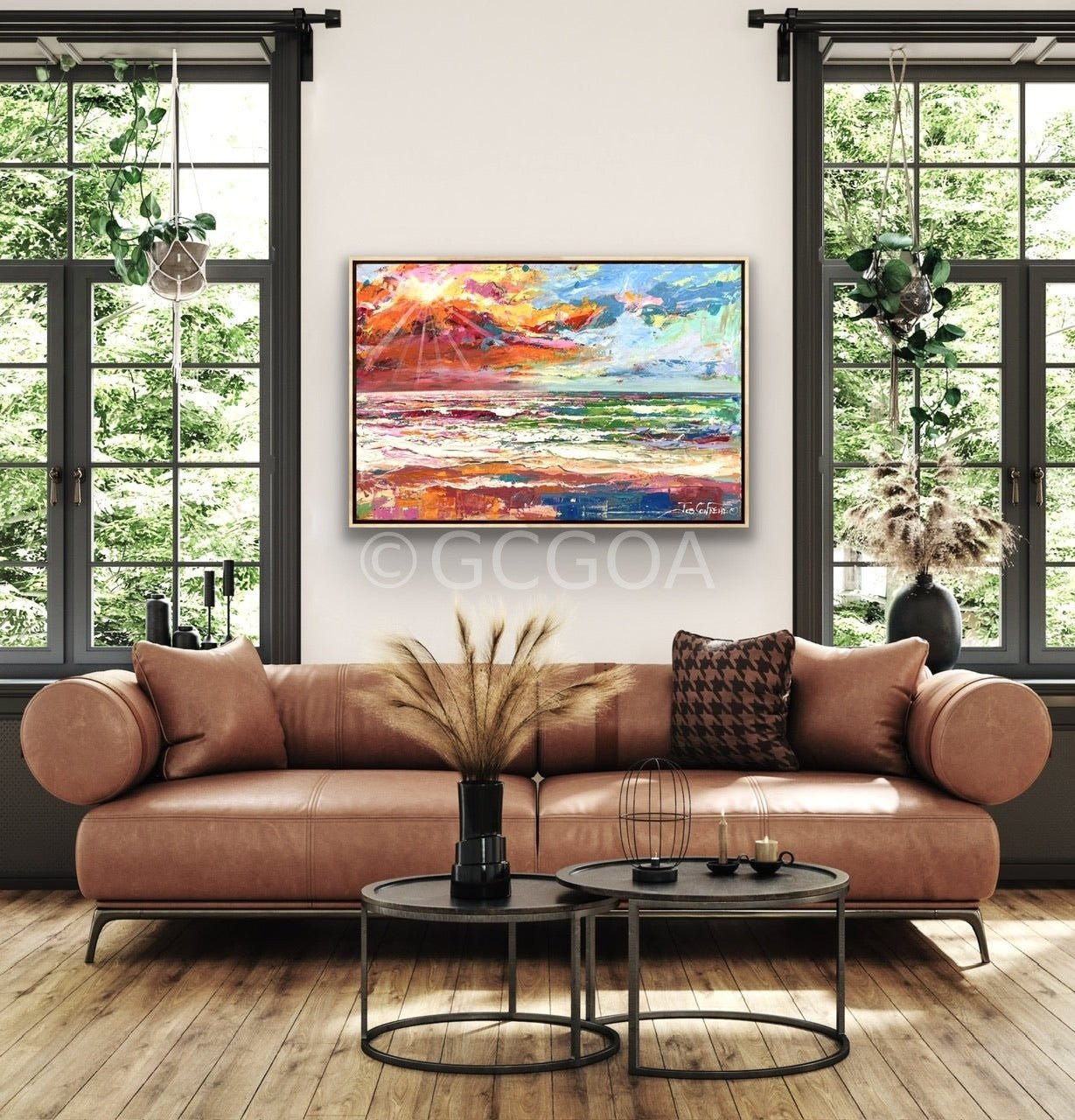 Seascape with Sunset - Original Art - Gold Coast Gallery Of ArtJos Coufreur