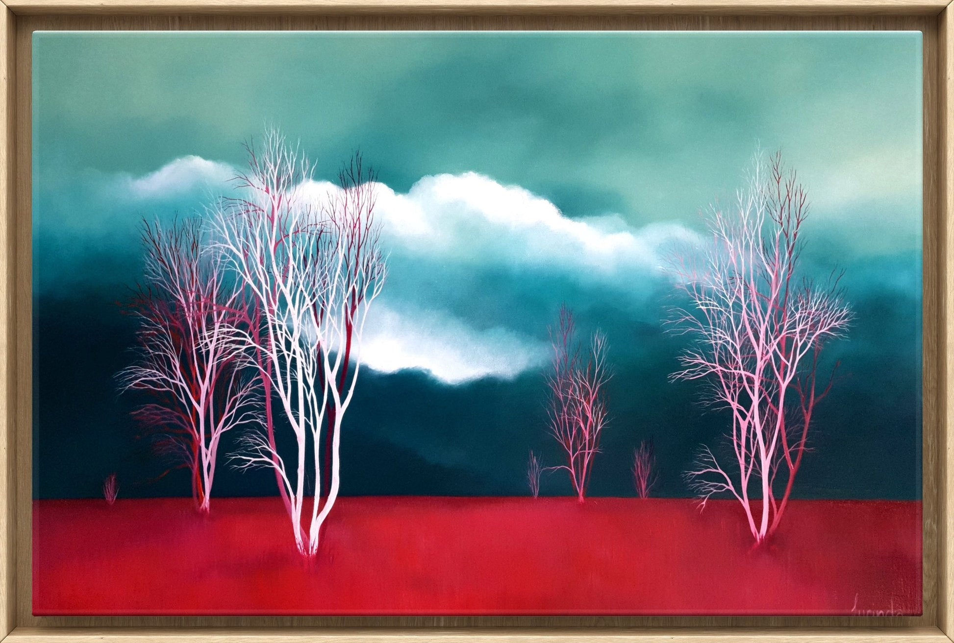 Silver Birch, Pink Fields - Gold Coast Gallery Of ArtLucinda Leveille