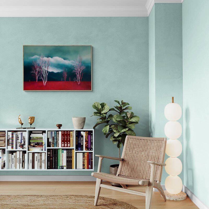 Silver Birch, Pink Fields - Gold Coast Gallery Of ArtLucinda Leveille