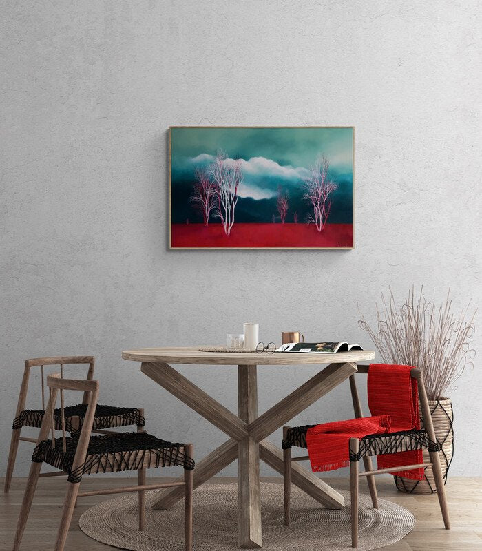 Silver Birch, Pink Fields - Gold Coast Gallery Of ArtLucinda Leveille