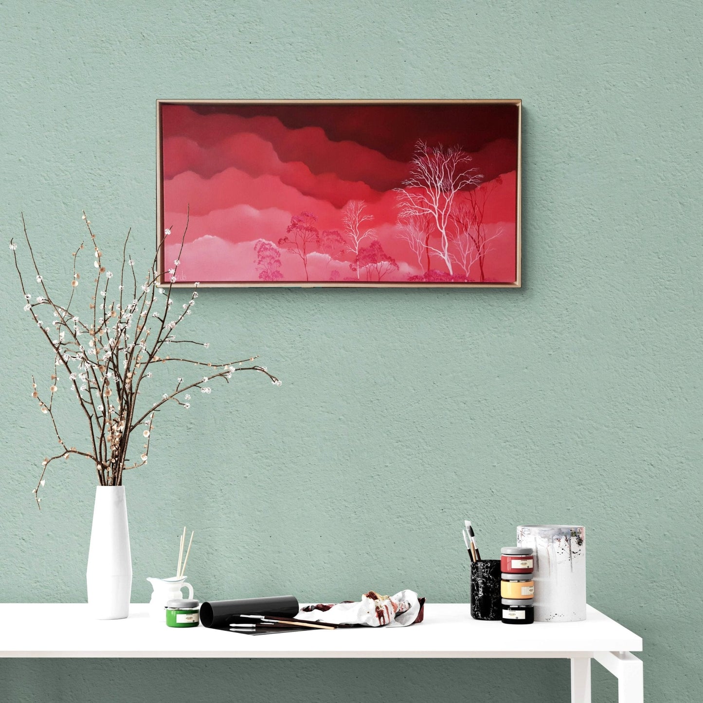 Silver Pink Skies - Gold Coast Gallery Of ArtLucinda Leveille