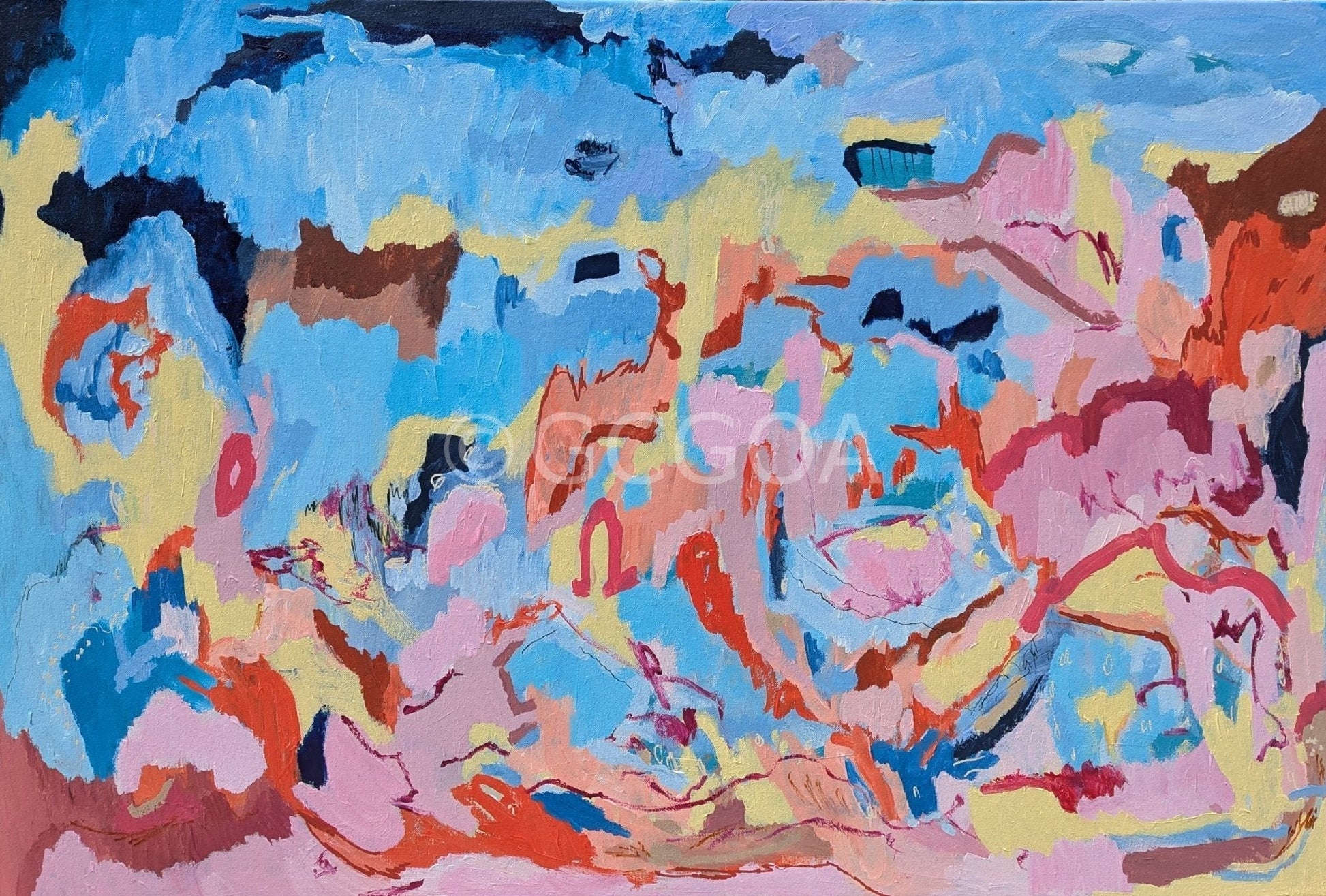 Sky Meets Sand - Original Art - Gold Coast Gallery Of ArtAlpana Rai