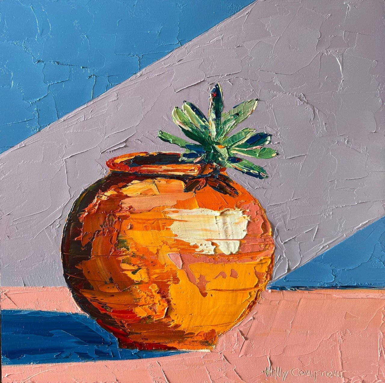 Succulent in Terracotta Pot - Gold Coast Gallery Of ArtHilly Coufreur