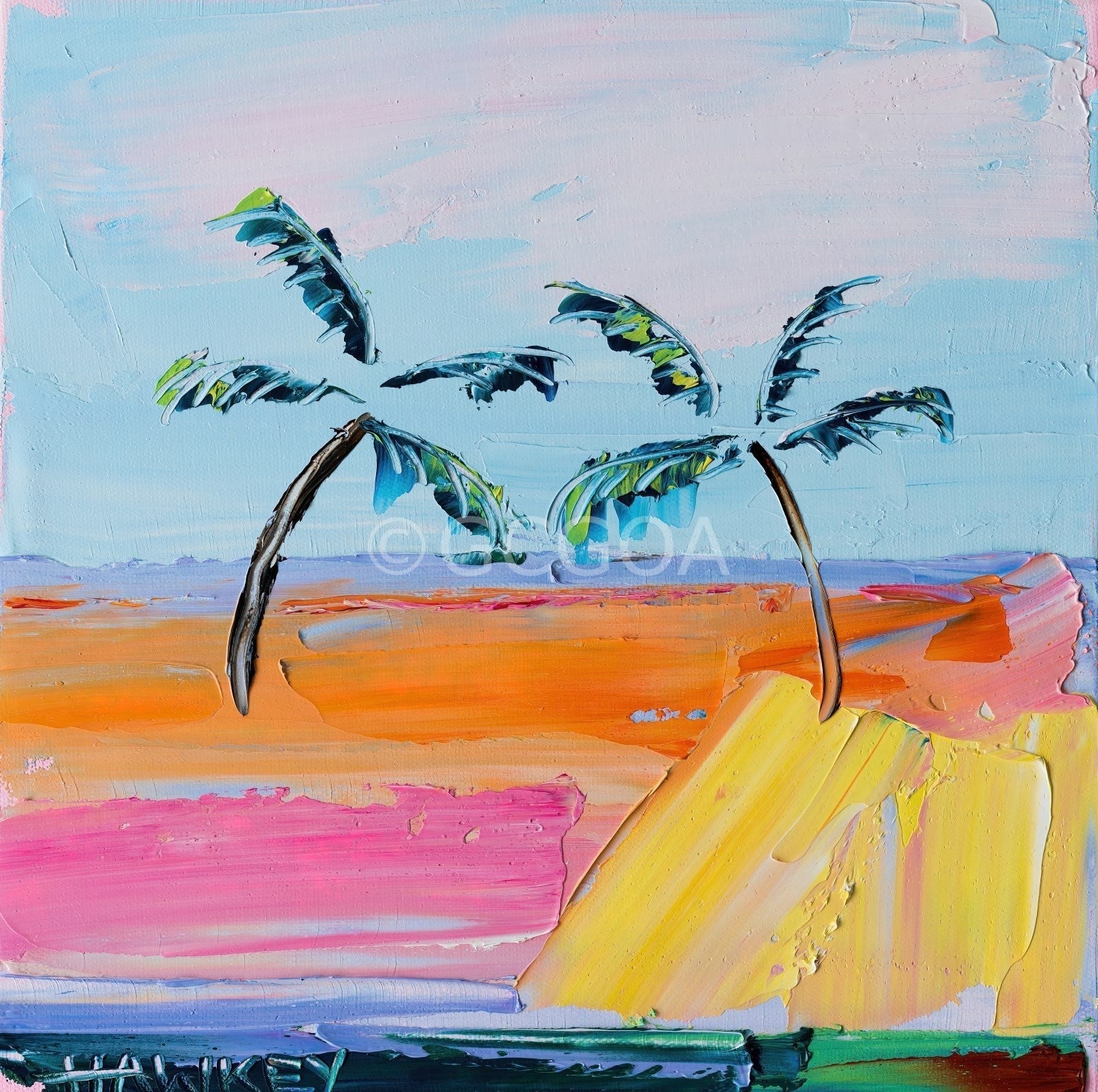 Summer Beach - Fine Art Print - Gold Coast Gallery Of ArtAngela Hawkey