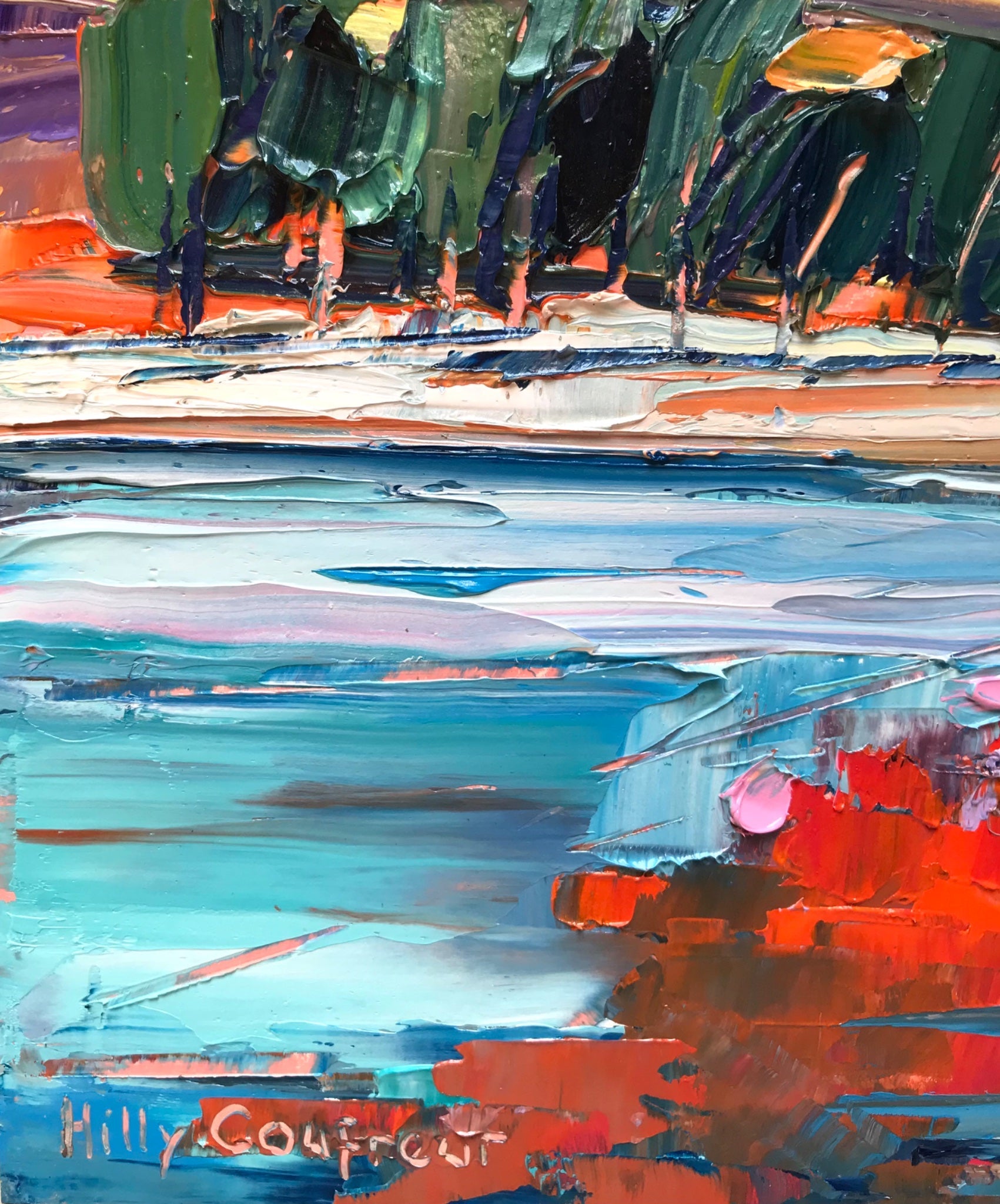 Summer on the Lake 2 - Plein Air - Gold Coast Gallery Of ArtHilly Coufreur