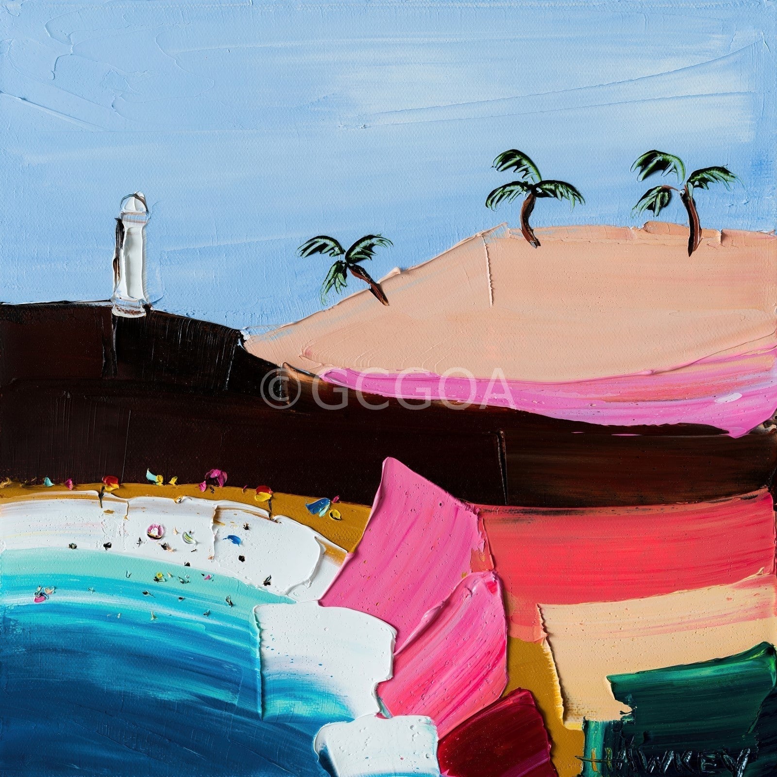 Sunday Swim 3 - Fine Art Print - Gold Coast Gallery Of ArtAngela Hawkey