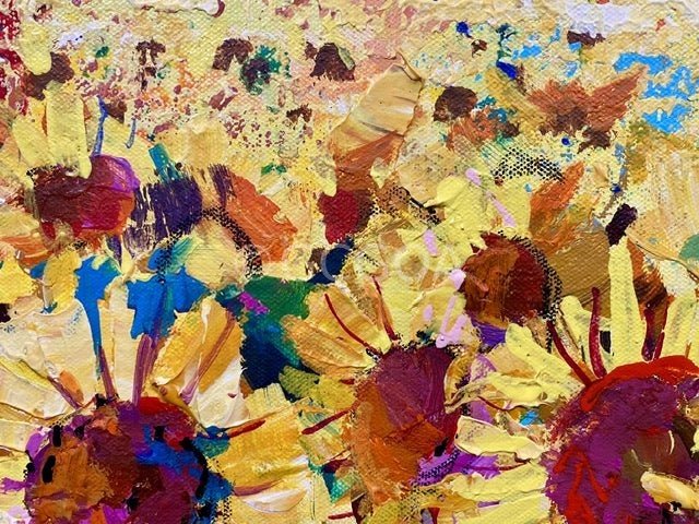 Sunflower Fields - Original Art - Gold Coast Gallery Of ArtJos Coufreur