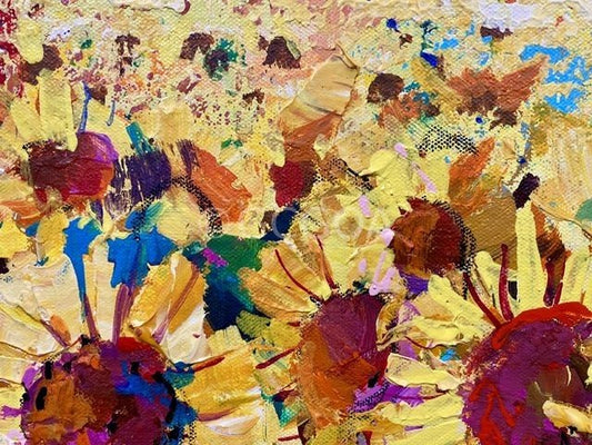 Sunflower Fields - Original Art - Gold Coast Gallery Of ArtJos Coufreur
