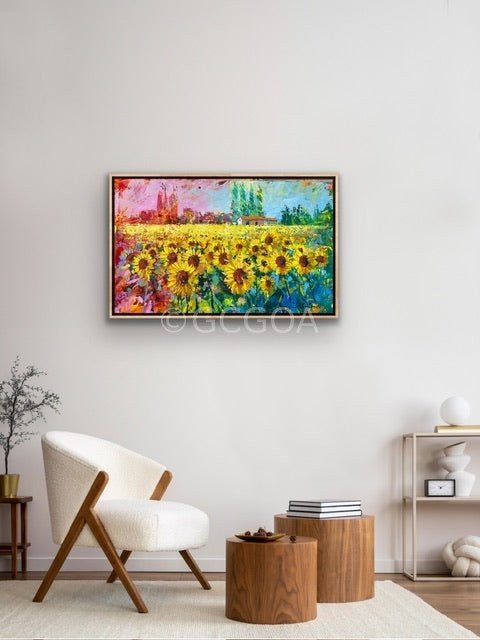 Sunflower Fields - Original Art - Gold Coast Gallery Of ArtJos Coufreur