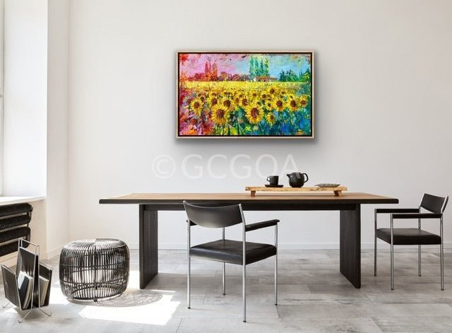 Sunflower Fields - Original Art - Gold Coast Gallery Of ArtJos Coufreur