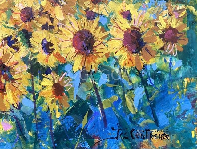 Sunflower Fields - Original Art - Gold Coast Gallery Of ArtJos Coufreur