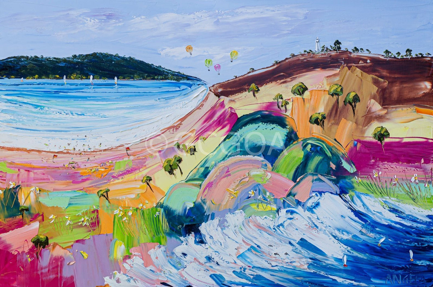 Sunscreen and Boardshorts 2 - Original Art - Gold Coast Gallery Of ArtAngela Hawkey
