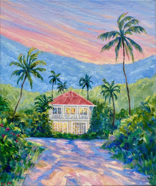 Sunset At Palm House - Original Art - Gold Coast Gallery Of ArtCharlotte Moore