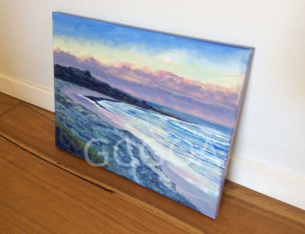 Sunset Colours Over Pippi Beach - Gold Coast Gallery Of ArtAnne Strambi