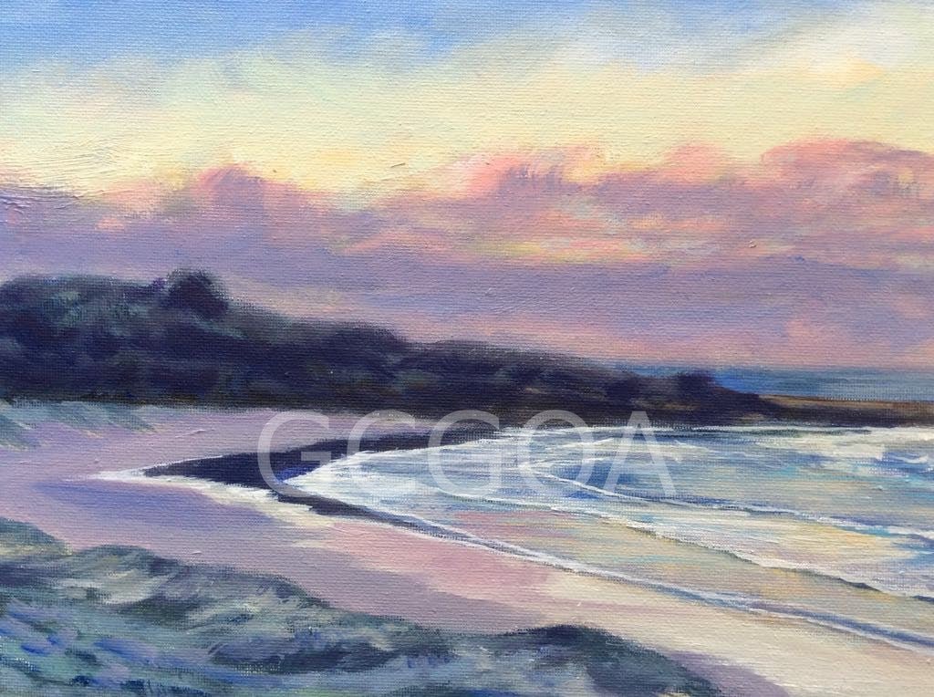 Sunset Colours Over Pippi Beach - Gold Coast Gallery Of ArtAnne Strambi